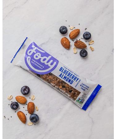 Fody Foods Snack Bars Blueberry Almond 1.41 Oz (Pack of 12) 3g Protein Low FODMAP Gut & IBS Friendly Vegan Lactose Free Non-GMO Gluten Free - Buy Online on GoSupps.com