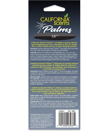 California Scents Hanging Palms Car Air Freshener, Odor Eliminator for Cars & Trucks - 24 Pack - Buy Online on GoSupps.com