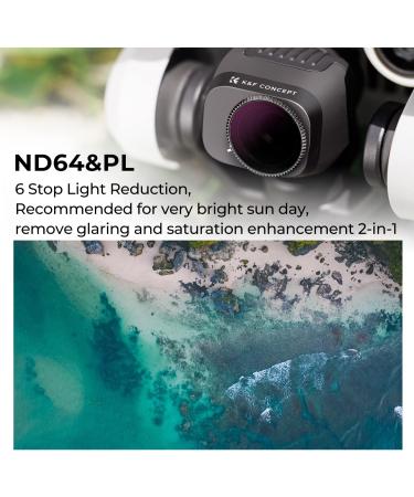 ND64PL Lens Filter for DJI Mini 3 & Mini 3 Pro - 2-in-1 Neutral Density & Polarizing Filter by K&F Concept - Buy Online on GoSupps.com