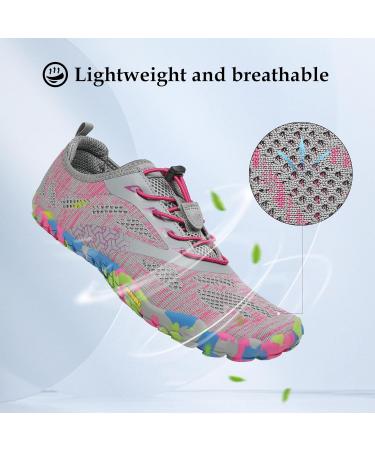 SAGUARO Unisex Barefoot Shoes - Quick-Drying Trail Running & Beach Shoes for Outdoor Sports - Minimalist 38 EU Pink - Buy Online on GoSupps.com