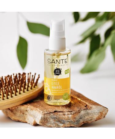 Sante Natural Cosmetics Family Repair Hair Oil - Vegan Organic Olive & Climbing Seed Oil | 75ml - Buy Online on GoSupps.com