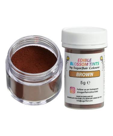 Sugarflair Brown Food Colouring Powder Dust Use on Cake Surfaces Decorations or Colour Sugarpaste Fondant Icing Chocolate Buttercream Royal Icing Macarons and More! - 5g