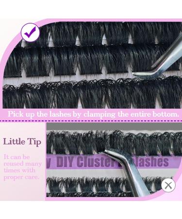 Premium Lash Clusters Eyelash Extensions | 60D 80D 100D Volume | D Curl Cluster Lashes | 270pcs | Natural Thin Band False Eyelashes (10-18MM - Buy Online on GoSupps.com