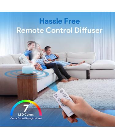 Asakuki 500ml Premium Essential Oil Diffuser with Remote Control - 5-in-1 Ultrasonic Aromatherapy Humidifier - A-yellow - Buy Online on GoSupps.com