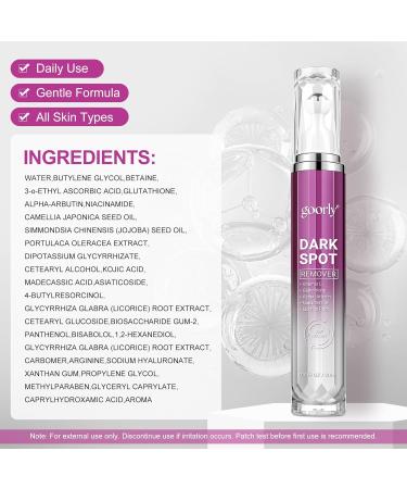 Dark Spot Remover for Face and Body Age Spot Sun Freckles Brown Corrector Serum Skin Care Face Serum with 360 Roller Contains Vitamin C Glutathione and Niacinamide for All Skin Types (0.7 Fl Oz) - Buy Online on GoSupps.com