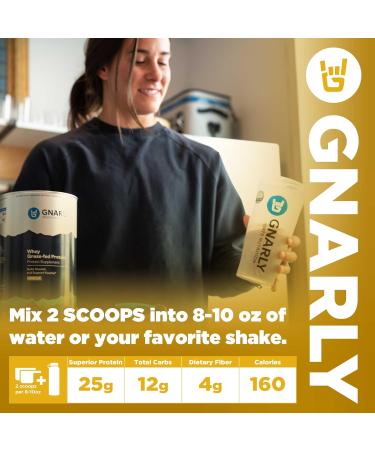 Gnarly Nutrition Vanilla Protein Powder NSF Sport Certified 25g Protein Muscle Repair Grass Fed Whey Powder Smooth Taste Vanilla 32 oz Vanilla Canister (20 Servings) - Buy Online on GoSupps.com