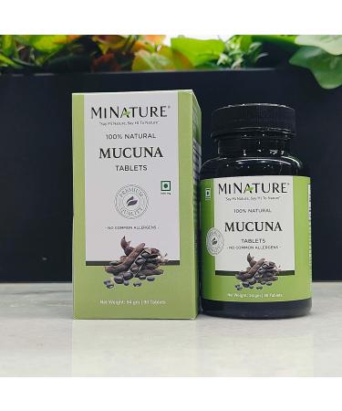 Mucuna Tablets by mi Nature| | Pure & Natural herb | Free from Chemical & Preservative| Plant Based Gluten Free |90 Tablet 45 Days Supply 1000mg - Buy Online on GoSupps.com