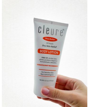 Cleure Fragrance-Free Body Lotion for Sensitive Skin - Shea Butter & Vitamin E - 8 oz, Paraben & Gluten-Free - Buy Online on GoSupps.com