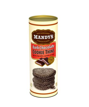 Mandy's Cookie Thins, Rich Chocolate, 4.6 Ounce (Pack of 6)