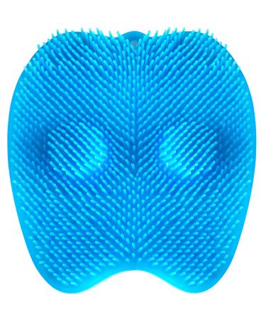 Plantar Fasciitis Relief Feet Scrubber by Love Lori - Foot Massager for Shower, Provides Heel & Foot Relief with Foot Massagers & Plantar Fasciitis Ball - Non-Slip & Suction Cups, Regular (Blue) Regular Blue