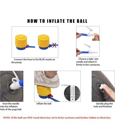 BalanceFrom Anti-Burst and Slip Resistant Exercise Ball Yoga Ball Fitness Ball Birthing Ball with Quick Pump  2 000-Pound Capacity Gray 58-65cm  L - Buy Online on GoSupps.com