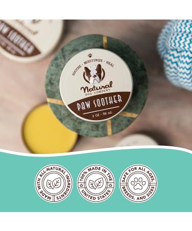 Natural Dog Company Paw Soother Balm 2 oz Tin - Moisturizing Dog Paw Cream for Dry and Irritated Paws - Buy Online on GoSupps.com