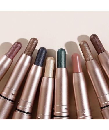 Eye Makeup | 2 in 1 Shimmer Stick Makeup with Sponge Head | Cream Long Lasting Eyeshadow Makeup Pencil Eye Makeup Supplies - Buy Online on GoSupps.com