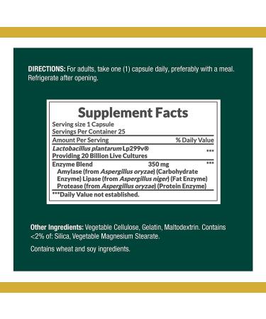 Nature's Bounty Probiotic for Occasional Gas & Bloating - 25 Capsules - Buy Online on GoSupps.com