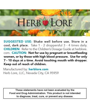 Herb Lore Quiet Cough Tincture - Mullein Leaf Drops for Lungs - Soothes Dry & Productive Coughs - 4 fl oz - Buy Online on GoSupps.com