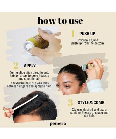Pomera Hair Wax Stick Wax Stick for Hair Wigs Edge Control Slick Stick Hair Pomade Stick Non-greasy Styling Wax for Fly Away & Edge Frizz Hair 2.57 Oz - Buy Online on GoSupps.com