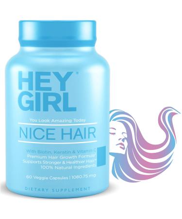 Hair Vitamins To Help Thinning and Fallout - Hair Supplement To Grow Hair Faster   Stronger & Have Healthy Skin & Nails - Scientifically Made With Biotin   Keratin   Folic Acid   Vitamin B   C