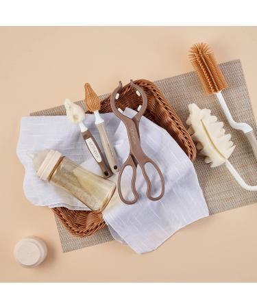 MOTHER-K Baby Bottle Tongs - Scissor Design - Multi-Functional - Anti-Slip & High-Temperature Resistant - Brown - Buy Online on GoSupps.com