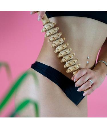 Cellulite Massage Device - Wooden Roller & Scooter for Maderotherapy | Anti-Cellulite Solution - Buy Online on GoSupps.com
