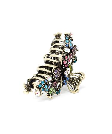 Crystal Rhinestone Flowers Hair Clips by BeautyXYZ - Multi Color Women's Hair Accessories - Buy Online on GoSupps.com
