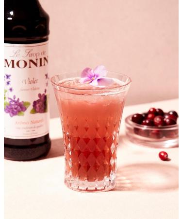 MONIN Premium Violet Syrup 700ml - Vegan-Friendly and Allergen-Free | 100% Natural Flavours for Cocktails and Mocktails - Buy Online on GoSupps.com