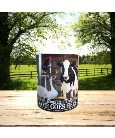 Farm Animals Barn Gathering Personalised Mug with a Choice of Sweets Gift - Buy Online on GoSupps.com