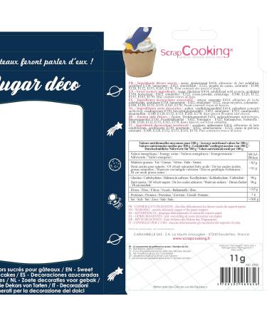 ScrapCooking 6985 Space Sugar Decorations for Pastries Desserts Cakes Biscuits Cupcakes Birthdays - Space Ship Astronaut Star Cake Design - Buy Online on GoSupps.com