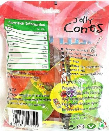 Fruity Jellies Fruit Jelly Straws & Jelly Cones. 3 Full Bags (40 pieces) of Tik Tok fun. Halal Vegetarians & Fat free. - Buy Online on GoSupps.com