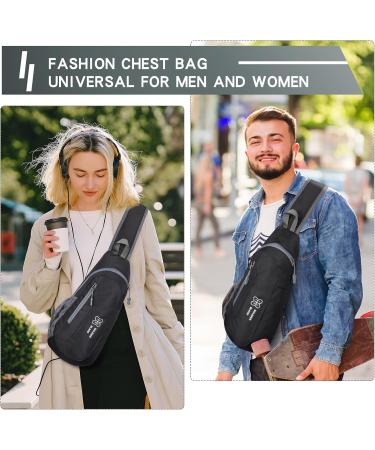 Xoolkly Waterproof Breast Pocket Sling Bag - Lightweight Multi-Purpose Shoulder Backpack for Men & Women | Ideal for Hiking & Cycling - Black - Buy Online on GoSupps.com