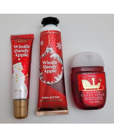 Bath & Body Works Winter Candy Apple 3-Piece Travel Size Bundle - Lip Gloss, Shea Butter Hand Cream, Hand Gel - Winter 2021 - Buy Online on GoSupps.com