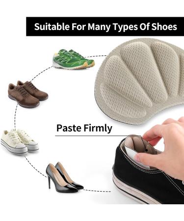 Sibba Shoe Fillers & Heel Grips Set - Adjustable Inserts for Big Shoes, Comfort Insoles and Heel Liner Pads for Ladies, Skin Color - 2 Pairs Each - Buy Online on GoSupps.com