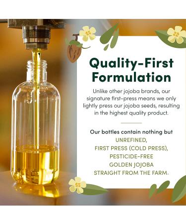HobaCare 100% Pure Jojoba Oil - Unrefined Cold Pressed Moisturizer for Skin, Hair, & Nails 128 fl oz - Buy Online on GoSupps.com