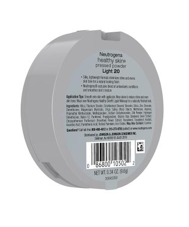 Neutrogena Healthy Skin Pressed Makeup Powder Compact - Evens Skin Tone, Minimizes Shine, Conditions Skin - Light 20.34 oz - Buy Online on GoSupps.com