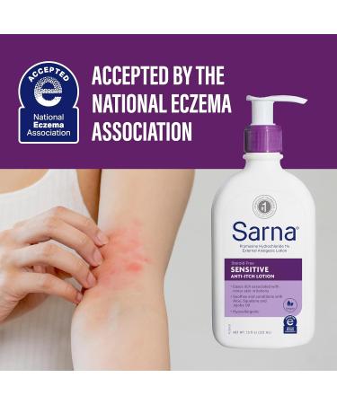 Sarna Sensitive Anti-Itch Lotion 7.5oz - Fragrance-Free, Steroid-Free Relief for Dry, Irritated Skin - Buy Online on GoSupps.com