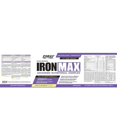 First Iron System Iron Max 2800 g Vanille Ice Cream - Buy Online on GoSupps.com
