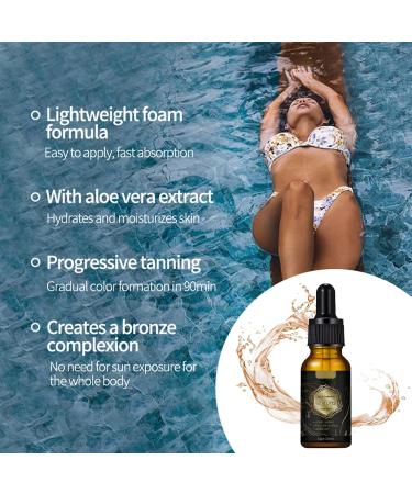 Face Tanning Drops Bronzing Drops - Self Tanning Drops for Face Instant Tan Fake Tan Streak-Free Self Tanning Drops with Aloe Vera & Plant Extracts - Face Tan Drops Liquid Facial Bronzing Solution - Buy Online on GoSupps.com