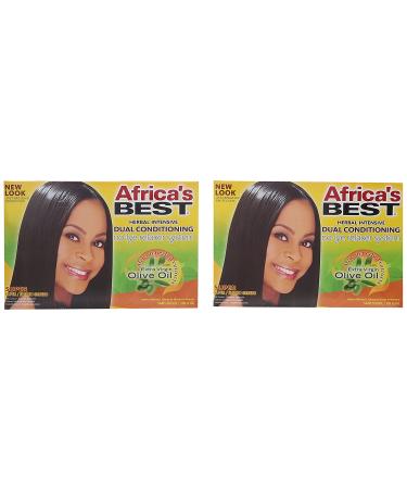 Africa's Best No-Lye Relaxer Kit - Dual Conditioning | Herbal Intensive | Superior Straightening & Nourishment - Buy Online on GoSupps.com