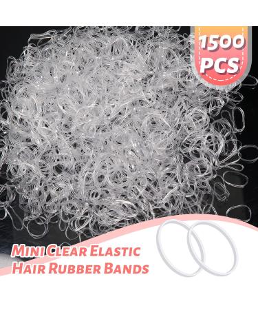1500pcs Clear Elastic Hair Bands for Girls & Women - Small Rubber Bands for Braids & Hairstyles - No Damage Soft Hair Ties - TUUXI Hair Accessories - Buy Online on GoSupps.com
