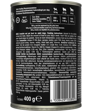 Crave Chicken and Turkey in Loaf 6 x 400g Cans - Premium Adult Wet Dog Food - Buy Online on GoSupps.com