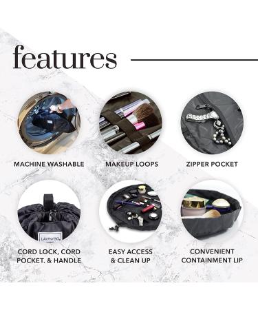 Lay-n-Go Cosmo 20 inch Black Makeup Organizer Bag for Travel & Daily Use - Durable Patented Design, Perfect Gift Idea - Buy Online on GoSupps.com