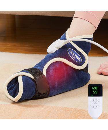 JOBYNA Ankle/Toe/Foot Warmer | Full Coverage Heated Foot Wrap |86-158  Continuous Setting| 10-90min Timer| Electric Heating Pad for Plantar Fasciitis Relief  Neuropathy Pain Relief for Foot(1 Pack) For Foot Wrap
