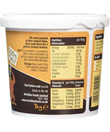  Meridian Meridian Organic Crispy Peanut Butter No Added Salt 1kg (Pack of 3) - Buy Online on GoSupps.com