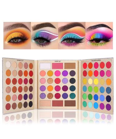 UCANBE Pretty All Set Eyeshadow Palette Holiday Gift Set Pro 86 Colors Makeup Kit Matte Shimmer Eye Shadow Highlighters Contour Blush Powder All In One Makeup Pallet