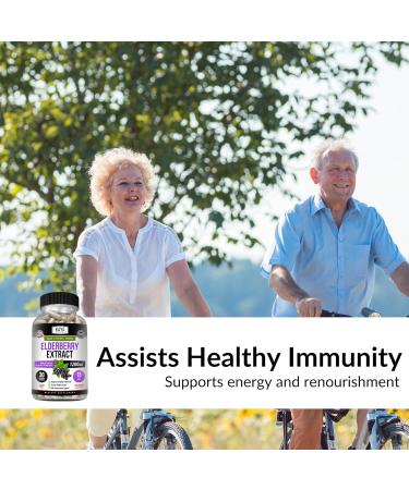 Kaya Naturals Elderberry Immune Support - Elderberry Extract Rich Antioxidant Premium Vitamins 1200mg Immune System Booster Sambucus Capsules - 30 Count 30 Count (Pack of 1) - Buy Online on GoSupps.com