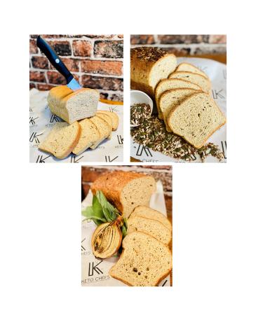 Keto Chefs Ultra Low Carb Freshly Baked Keto Bread Basket Bundle - Multiseed + Sage & Onion + Rustic Sandwich 600g x 3 Loaves Mixed Basket 1 Count (Pack of 3)