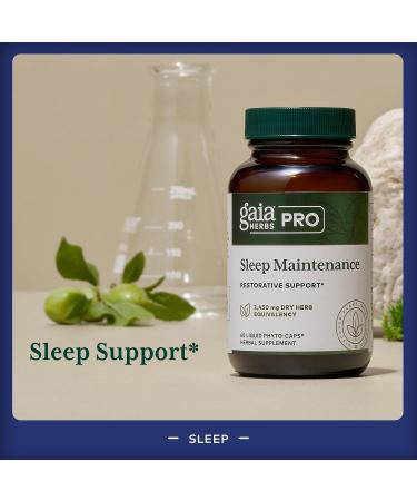 Gaia Herbs PRO Sleep Maintenance - Adrenal Health & Sleep Support* - Supplement with Ashwagandha Magnolia Bark & Jujube Date - Vegan Gluten-Free - 60 Liquid-Filled Capsules (30 Servings) - Buy Online on GoSupps.com