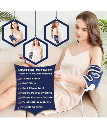 CAMECO Heated Elbow Wrap for Pain Relief | Electric Heating Pad for Tendonitis, Tennis Elbow & Arthritis | Dry Heat Therapy with Auto Shut Off | Adjustable for Arm, Leg, Knee | Men and Women - Ideal for Elbow Pain - Buy Online on GoSupps.com