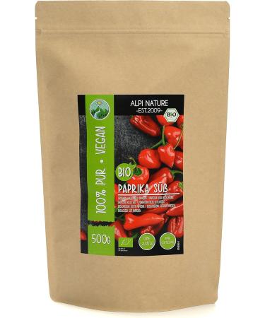 Organic sweet paprika (500g) organic ground sweet paprika organic paprika powder from certified organic farming gluten-free lactose-free laboratory tested - Buy Online on GoSupps.com