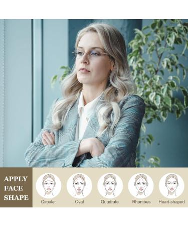 AQWANO Rimless Reading Glasses - Stylish Blue Light Blocking Women s Readers Frameless Design Anti-Blue Ray Reduce Eyestrain Black 1.25 - Buy Online on GoSupps.com