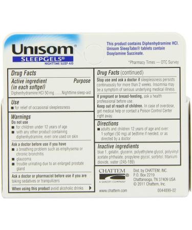 Unisom SleepGels 32 Count (Pack of 2) - Effective Sleep Aid for Restful Nights | International Shipping Available - Buy Online on GoSupps.com